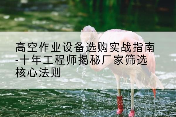 扎赉诺尔剪叉式升降机厂家-高空作业设备选购实战指南-十年工程师揭秘厂家筛选核心法则