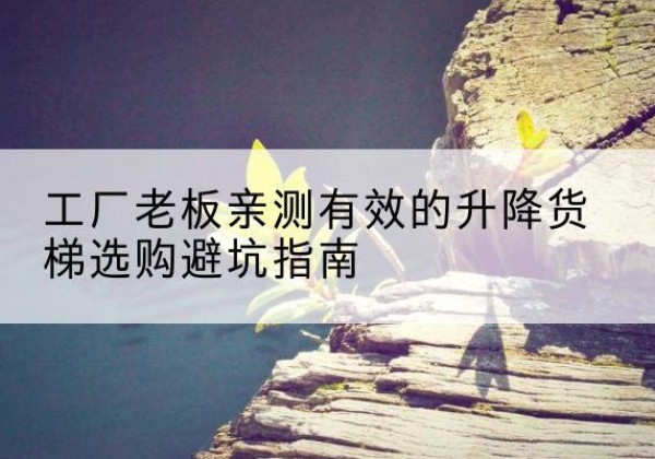 扎赉诺尔升降货梯怎么选-工厂老板亲测有效的升降货梯选购避坑指南